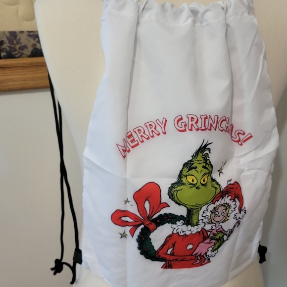 Merry Christmas Drawstring Cinch Bag Backpack Christmas Grinch 💚 C4 - Picture 7 of 7
